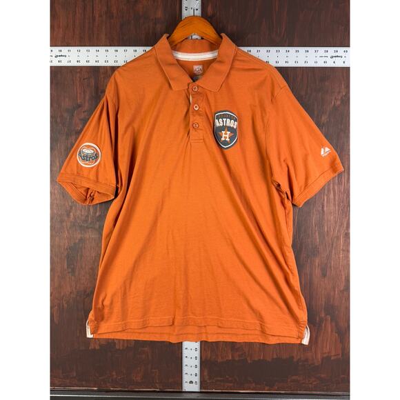 Houston Astros Majestic Cooperstown Collection Retro Hoodie Burnt Orange Men 2XL - Picture 2 of 8